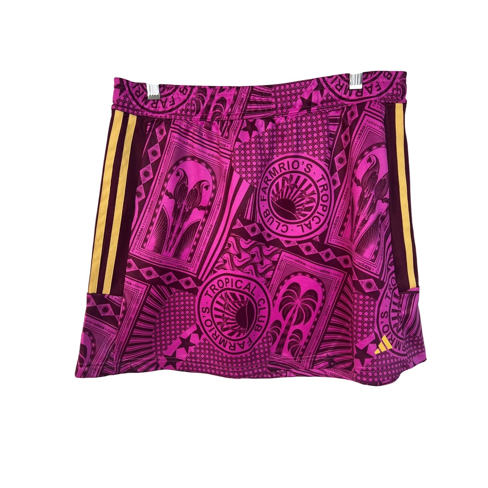 Adidas x Farm Rio Skirt Tropical Club Training Lucid Fuchsia Resort Size M NWT